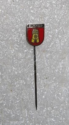 emaille speld Olijslager, Verzamelen, Speldjes, Pins en Buttons, Ophalen of Verzenden, Overige onderwerpen, Speldje of Pin