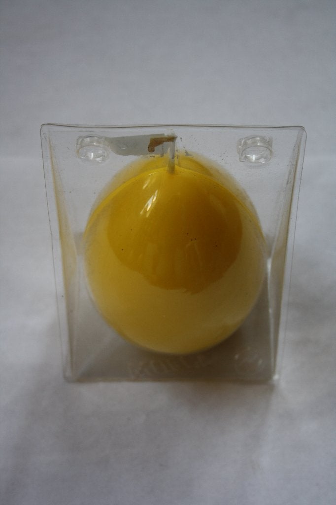 1 pakje a 2 st. molca kaars eieren geel diam. 6cm hoog 9cm, Verzenden, Nieuw, Overige materialen, Kaars