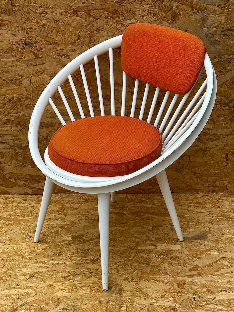 Design Circle Chair van Yngve Ekström voor Swedese, Ophalen, Gebruikt, Wit, Eén