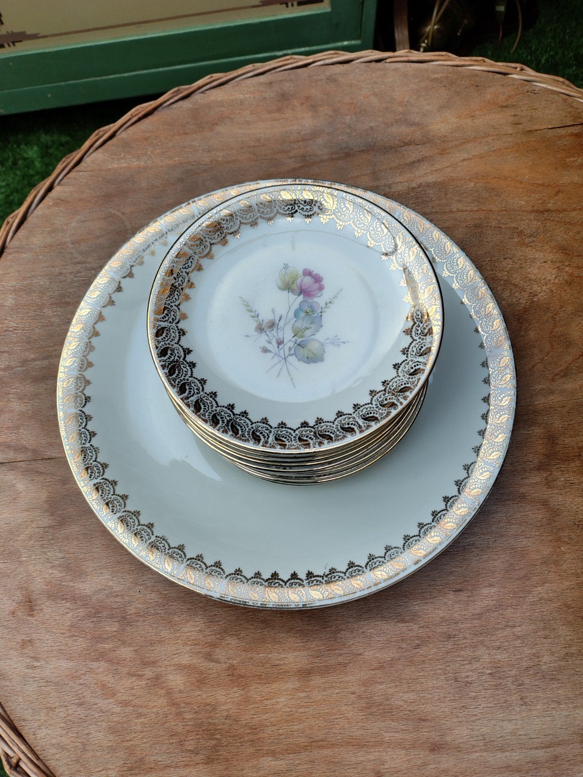 Vintage Porseleinen Gebakstel - Royal KPM Bavaria, Antiek en Kunst, Ophalen of Verzenden