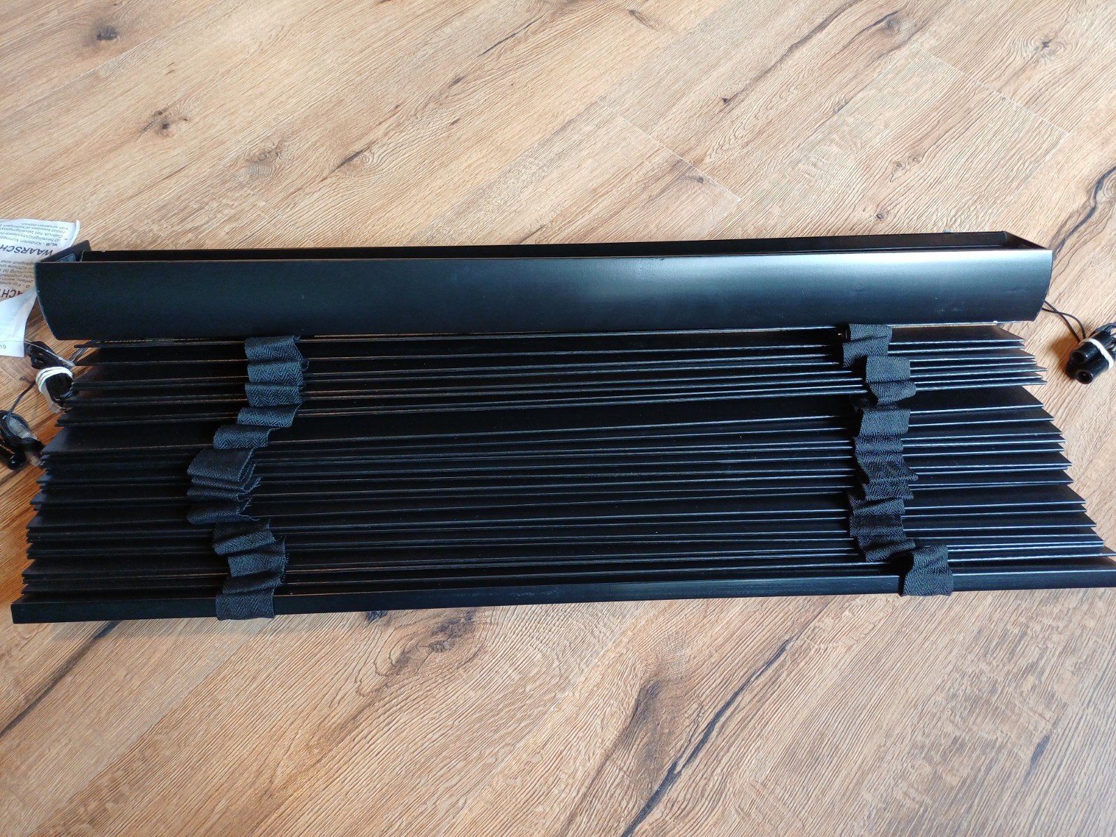 Zwarte houten jaloezieën - NIEUW, Ophalen, Nieuw, 50 tot 100 cm, 100 tot 150 cm