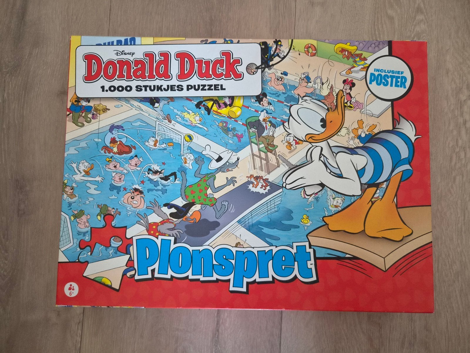 Donald Duck Plonspret Puzzel 1000 Stukjes, Ophalen of Verzenden, Meer dan 50 stukjes, Zo goed als nieuw, 6 jaar of ouder