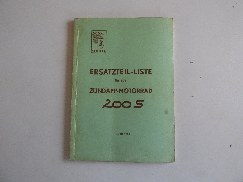 ZÜNDAPP 200S ONDERDELENLIJST, Ophalen of Verzenden, Overige merken