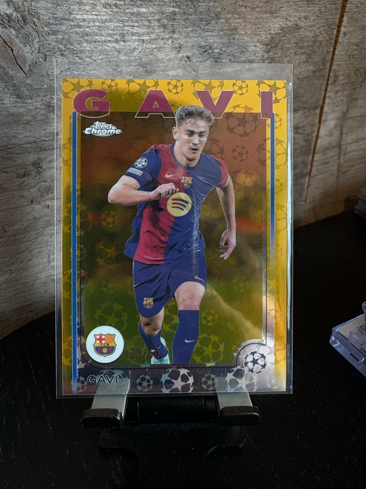 Gavi Topps Chrome UEFA Champions League Kaart, Verzamelen, Ophalen of Verzenden, Zo goed als nieuw, Buitenlandse clubs, Spelerskaart