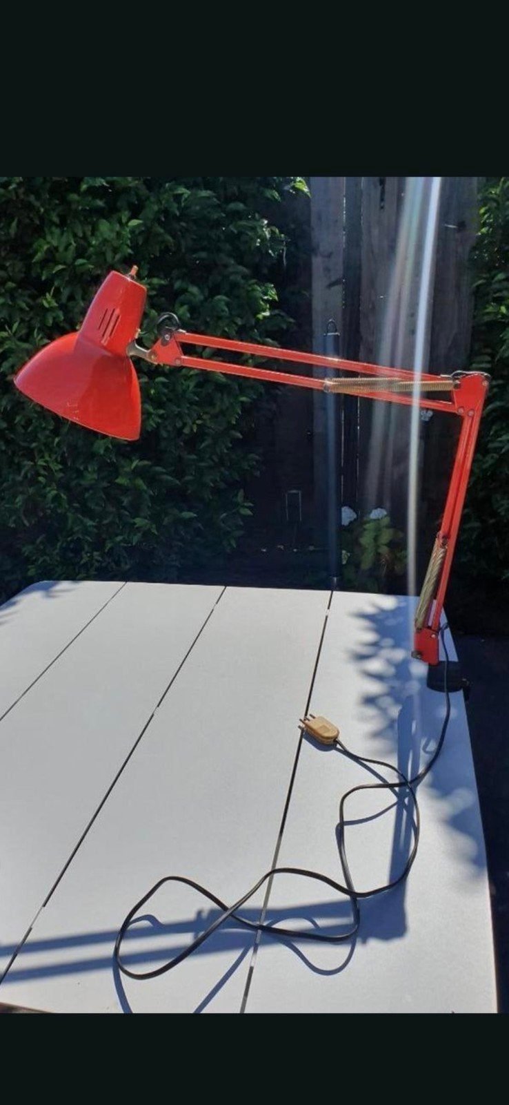 antieke rode / bolle architectenlamp Twist T1 begin 60S €59, Overige merken, Zo goed als nieuw, Rood, Metaal