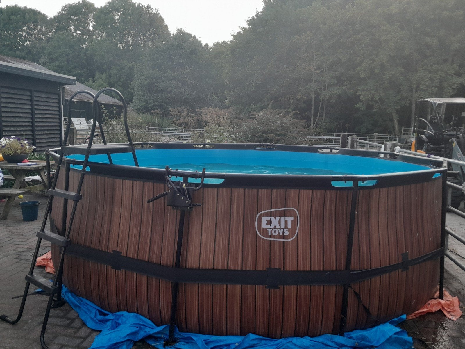 zwembad 488x122 Inc trap, Ophalen, 80 tot 120 cm, Rond, 300 cm of meer