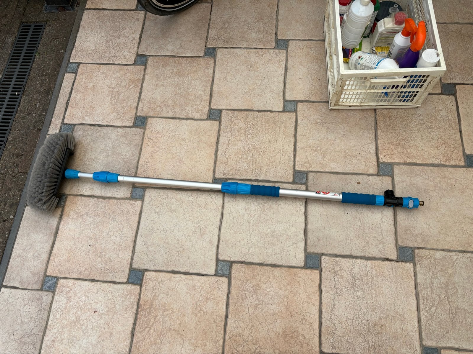 Uitschuifbare Wasborstel voor Auto/Caravan/Boot, Ophalen, Zo goed als nieuw