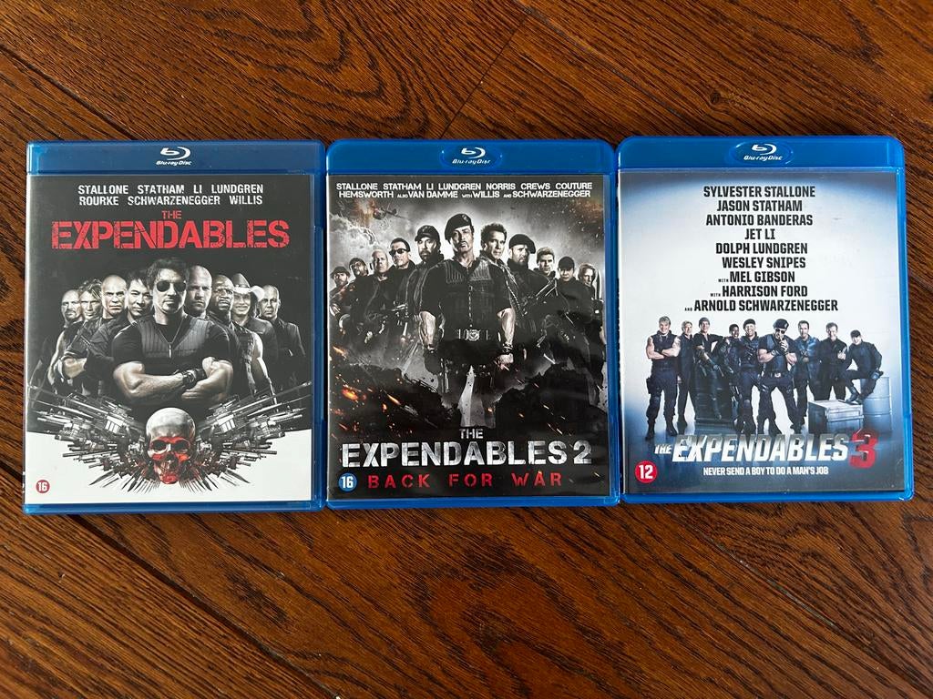 The Expendables 1, 2 & 3 - Blu-ray Trilogie, Ophalen of Verzenden, Zo goed als nieuw, Actie, Boxset