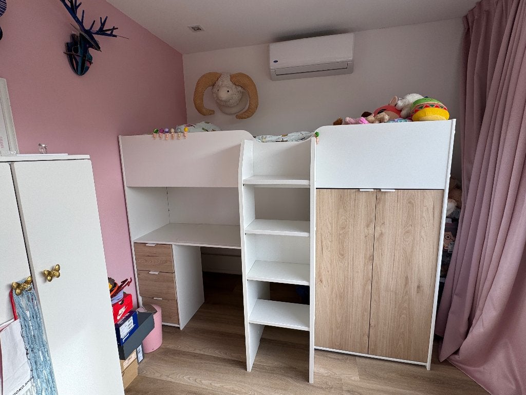 Halfhoogslaper Tom (met bureau en kast), Ophalen, Zo goed als nieuw, Halfhoogslaper