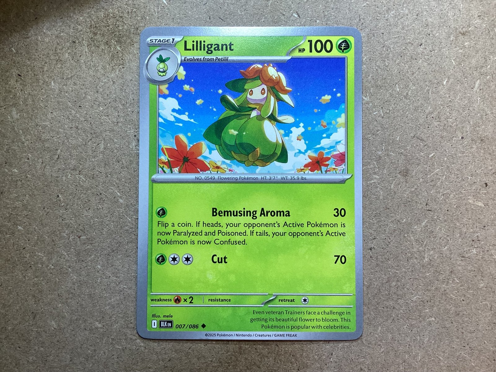 1x Lilligant [BLK 007/086] (Near Mint), Ophalen of Verzenden, Zo goed als nieuw, Losse kaart