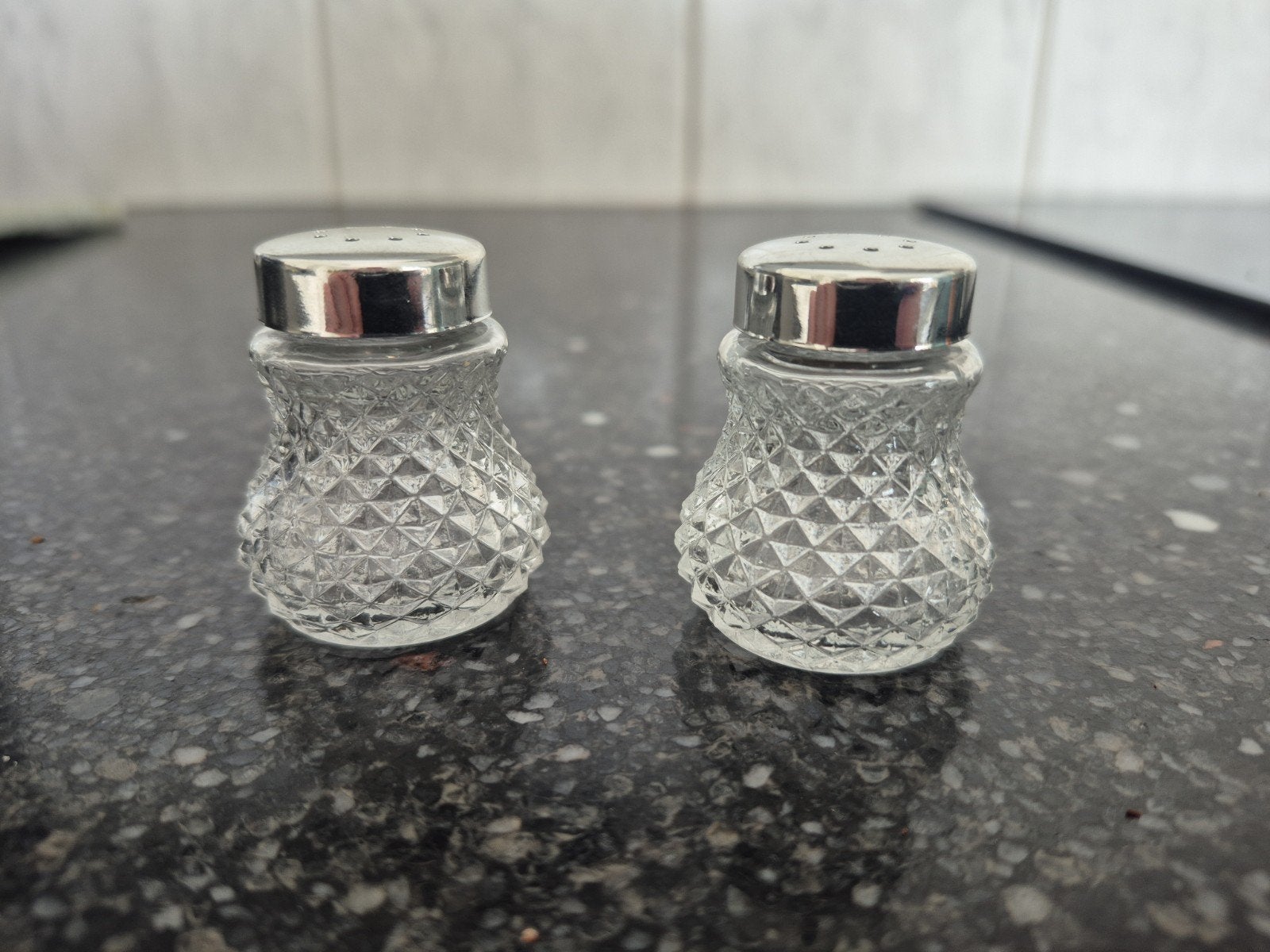 Vintage BMF N 12 Peper- en Zoutstel van Glas, Ophalen of Verzenden