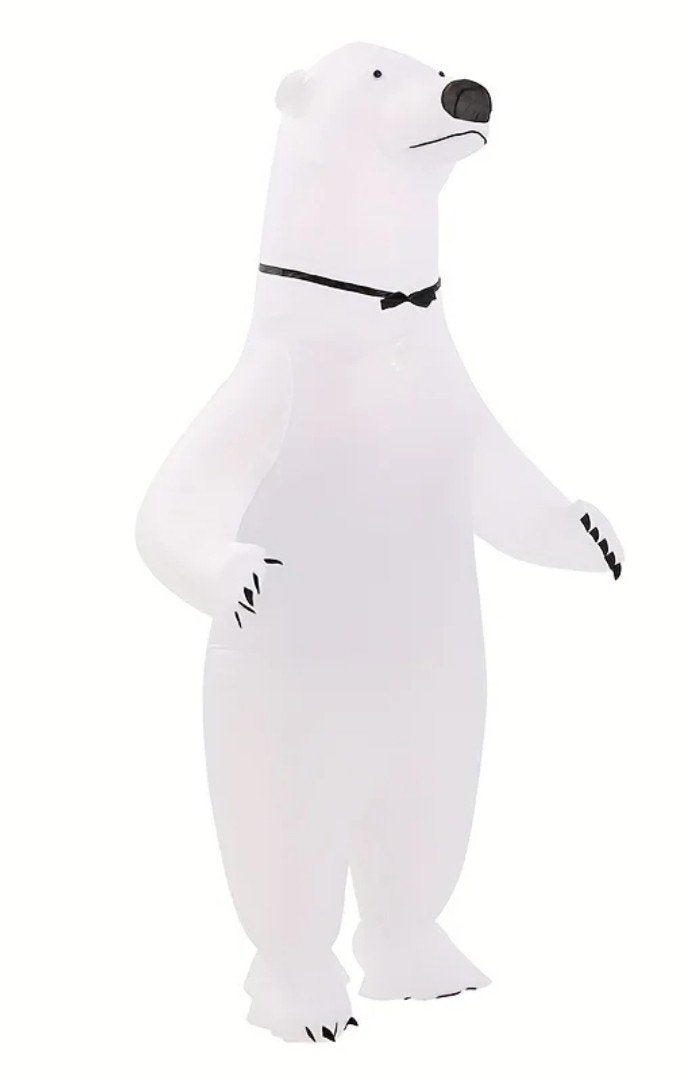 Ijsbeer kostuum mascotte te huur, Ophalen, Zo goed als nieuw, Verjaardag