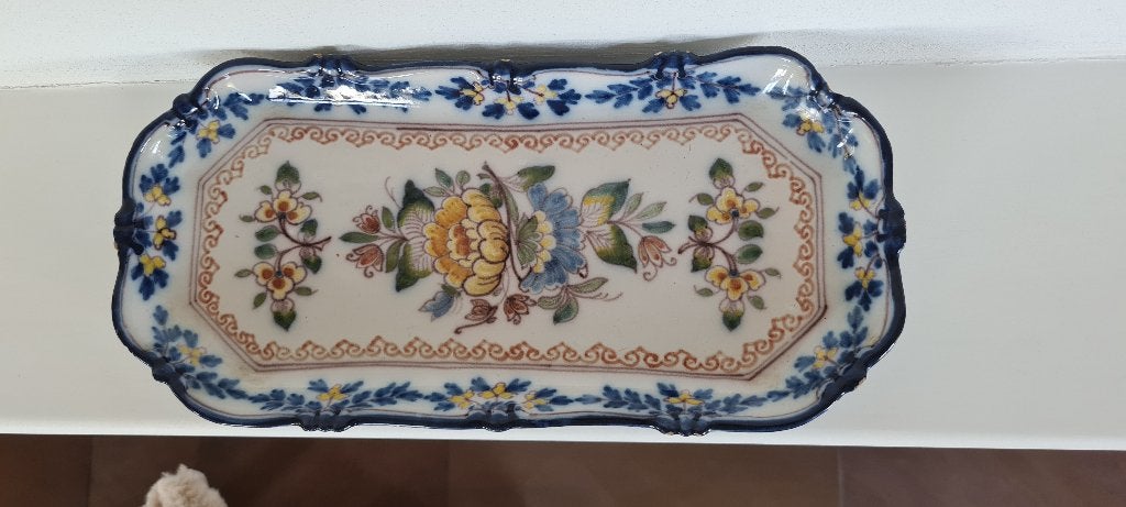 Tichelaar Makkum Antiek Aardewerk Cake of Haring Schaaltje, Ophalen of Verzenden