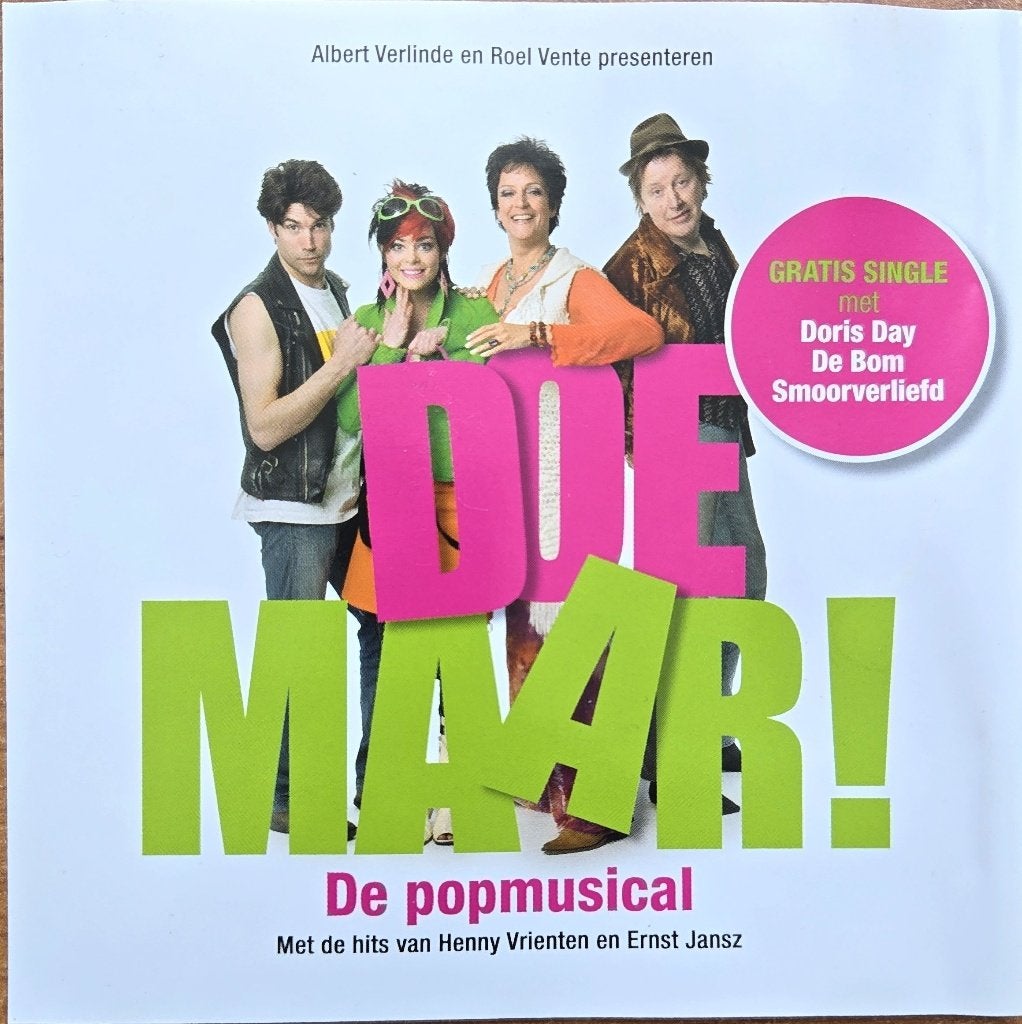 Doe Maar - De popmusical = 3 track /Albert Verlinde= 1,99, Cd's en Dvd's, Ophalen of Verzenden, Zo goed als nieuw, Soundtrack of Musical