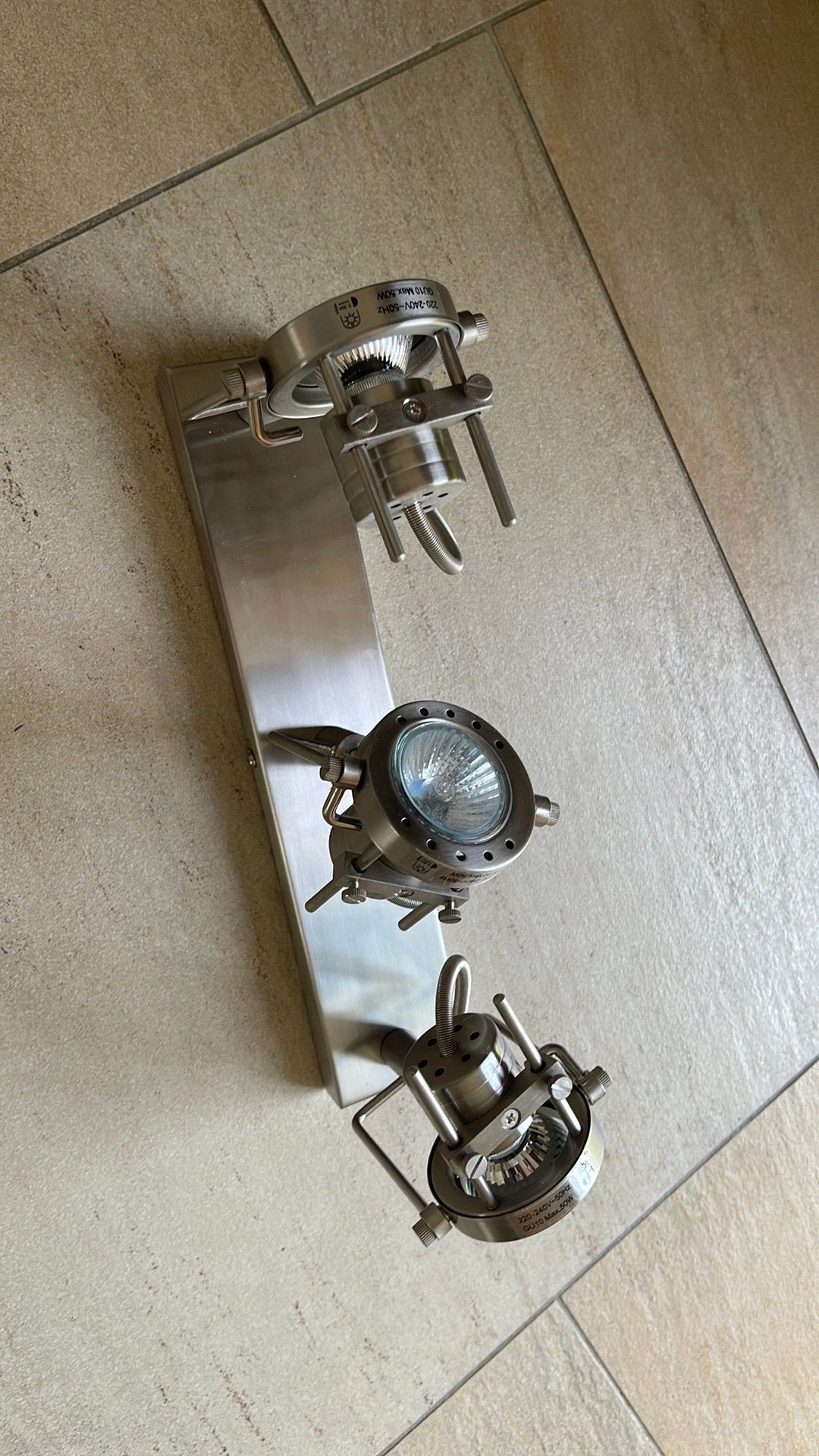 3 heldere spots. Industrial / film look, Ophalen of Verzenden, Metaal of Aluminium
