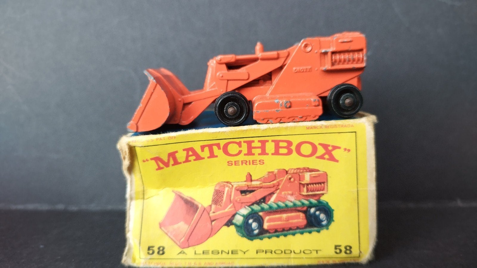 drost excavator 3inch Matchbox Lesney apol, Gebruikt, Lesney, M, Ophalen of Verzenden