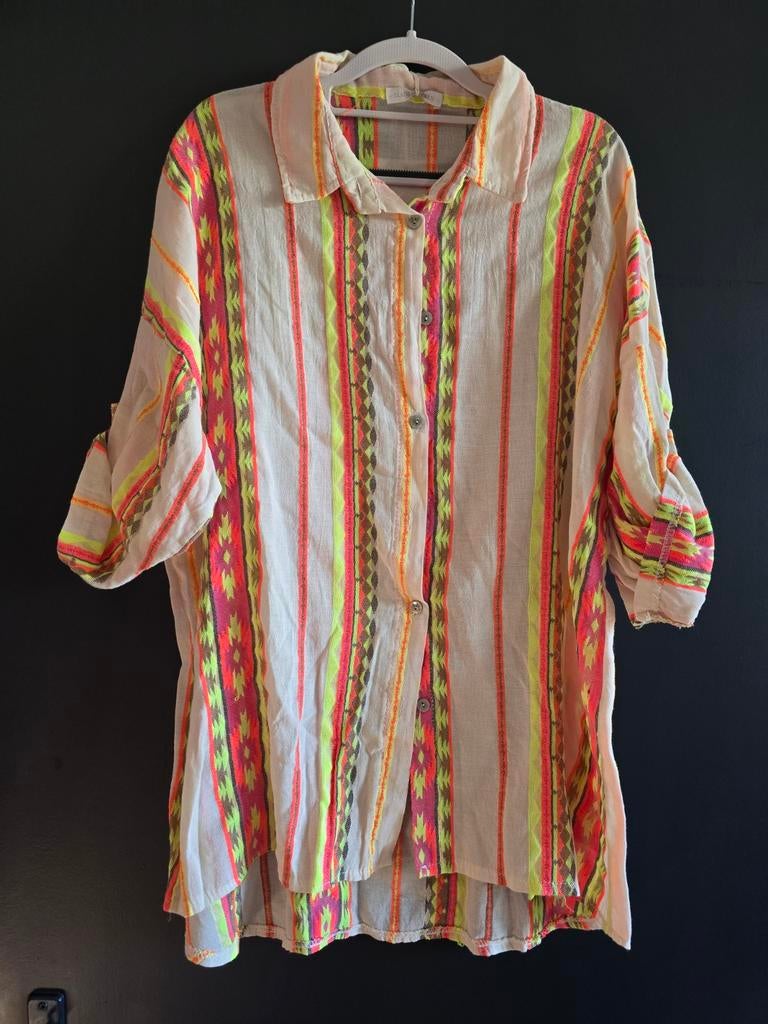 Nieuwe blouse neon 40 42 44 geel oranje, Ophalen of Verzenden, Nieuw, Maat 42/44 (L), Geel