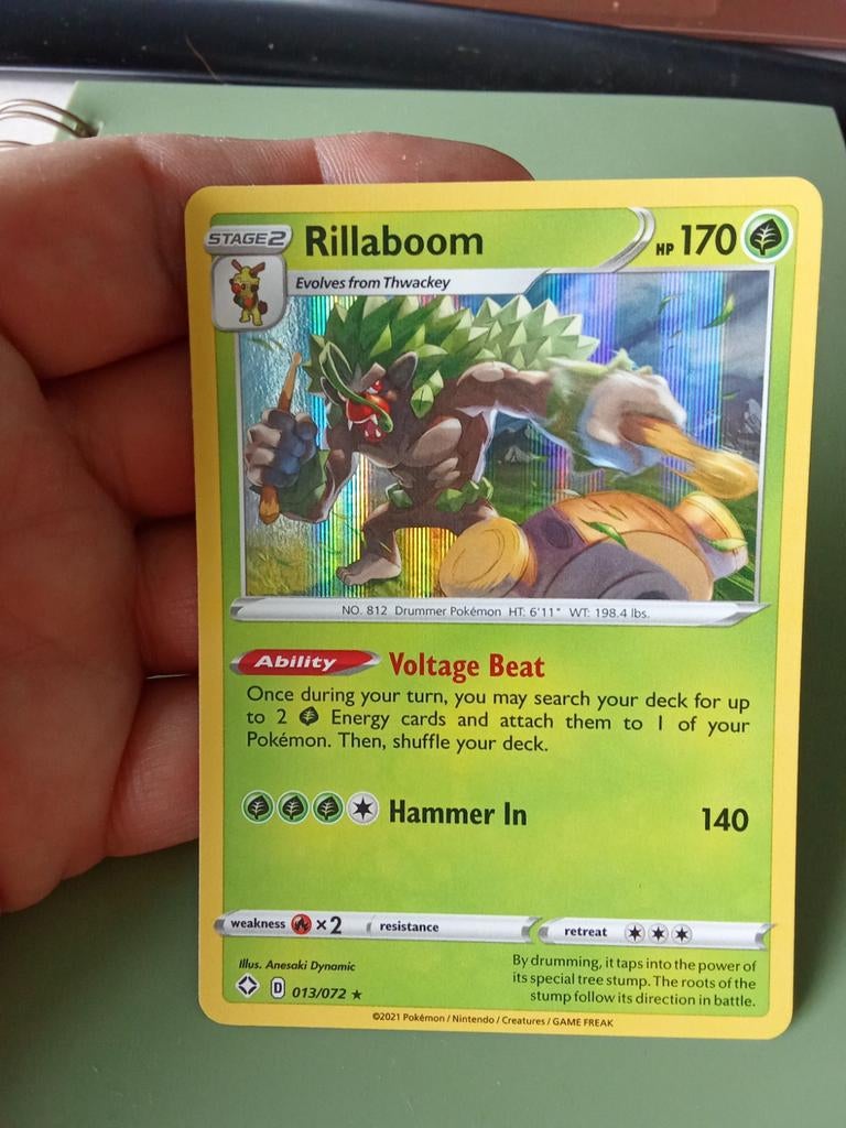 Rillaboom 013/072 Rare holo, Verzenden, Zo goed als nieuw