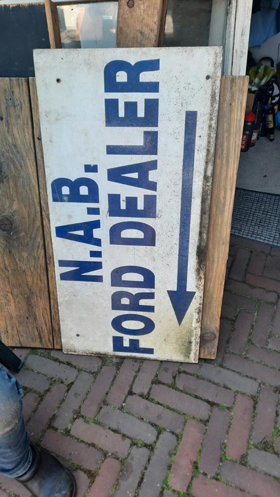 Leuk oud bord ford dealer, Huis en Inrichting, Ophalen of Verzenden