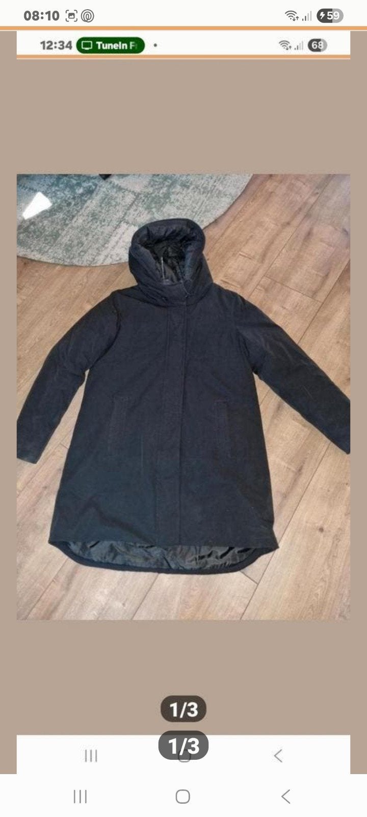 Norah Zwarte Winterjas Maat 44, Zwart, Maat 46/48 (XL) of groter, Ophalen of Verzenden, Zo goed als nieuw
