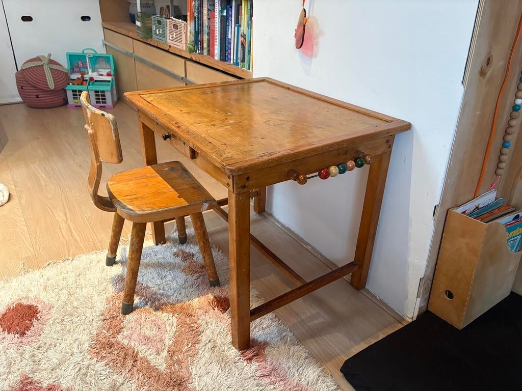 Retro Kinderbureautje, Ophalen, Gebruikt, Tafel(s) en Stoel(en)