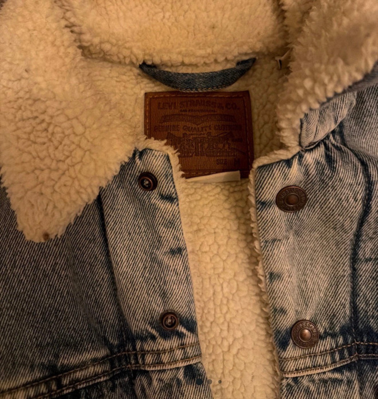 Levis sherpa trucker jas, Ophalen of Verzenden, Zo goed als nieuw, Maat 38/40 (M), Meerkleurig