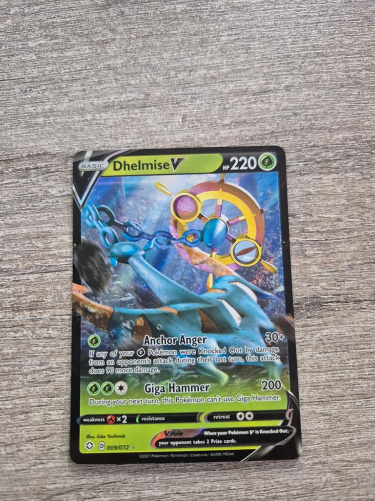 Pokémon Kaart Dhelmise V (009/072) - Zo goed als nieuw, Ophalen of Verzenden, Zo goed als nieuw, Losse kaart
