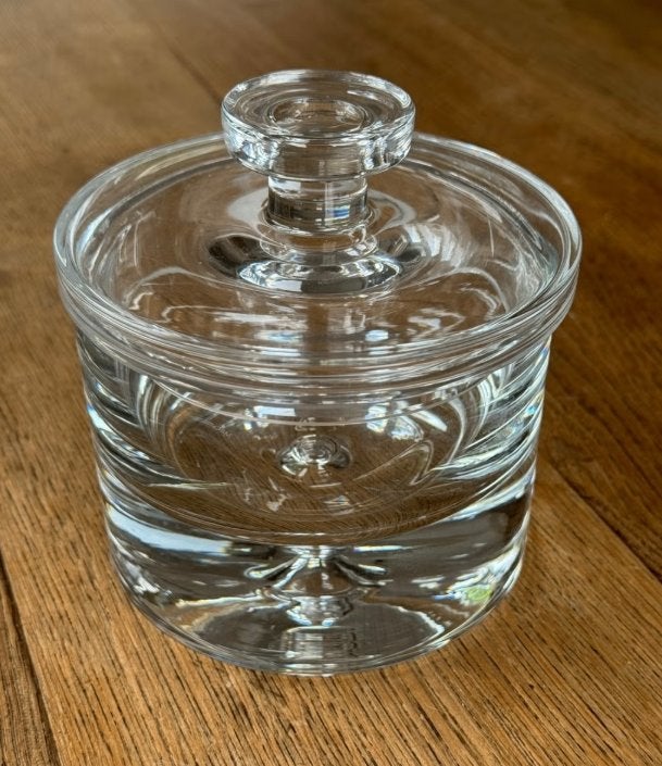 Glazen Krosno ‘Bonny’ bonbonnière / pot, Antiek en Kunst, Ophalen of Verzenden