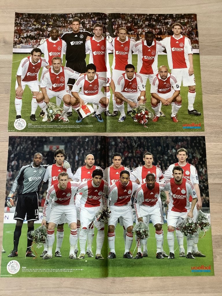 Posters Ajax Amsterdam Jaren 2000, Ophalen of Verzenden, Zo goed als nieuw, Ajax, Poster, Plaatje of Sticker