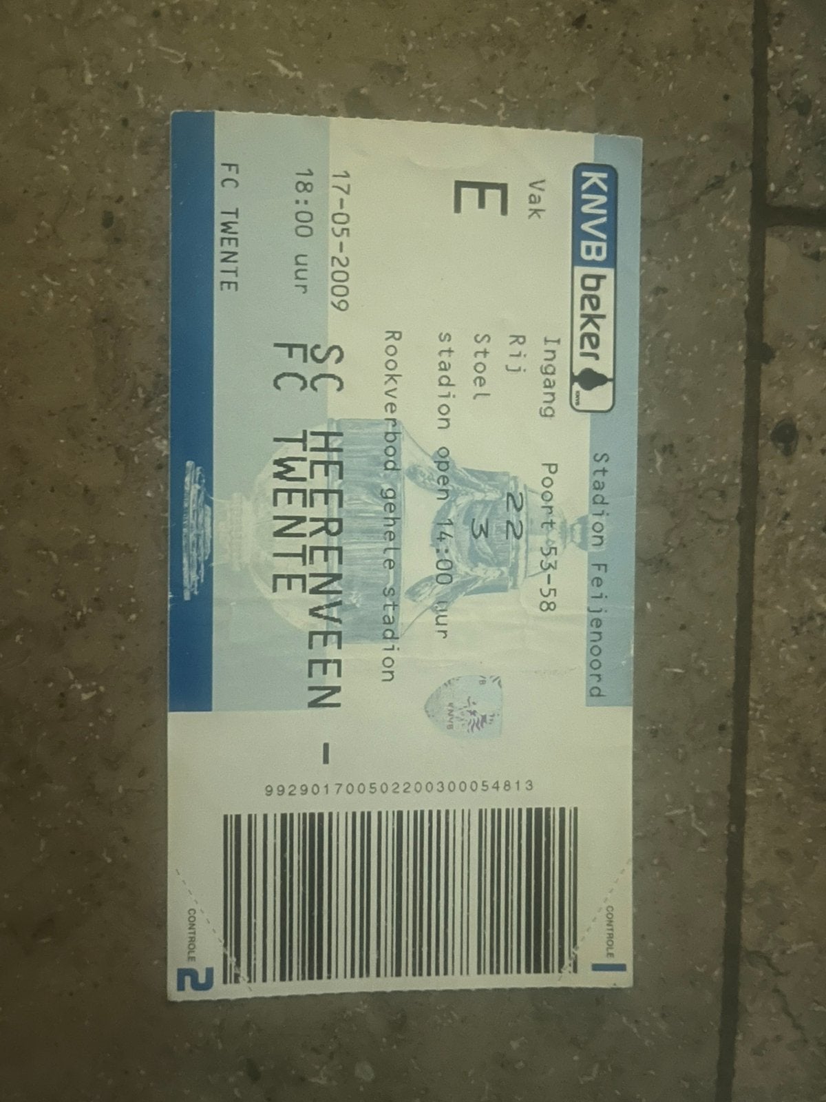 TICKET BEKERFINALE HEERENVEEN-FC TWENTE 2009, Ophalen of Verzenden, Zo goed als nieuw, F.C. Twente, Overige typen