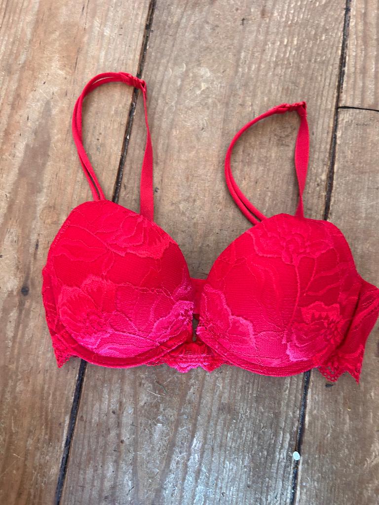 Pushup bh, After eden, Verzenden, Rood, BH