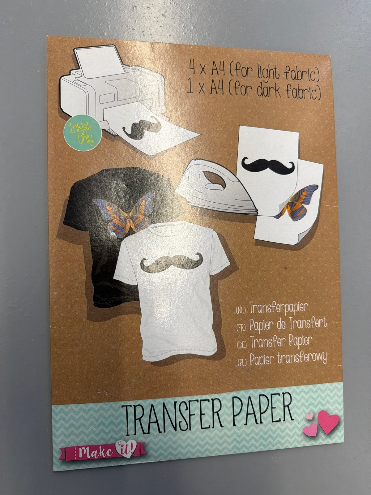 Transferpapier, Ophalen