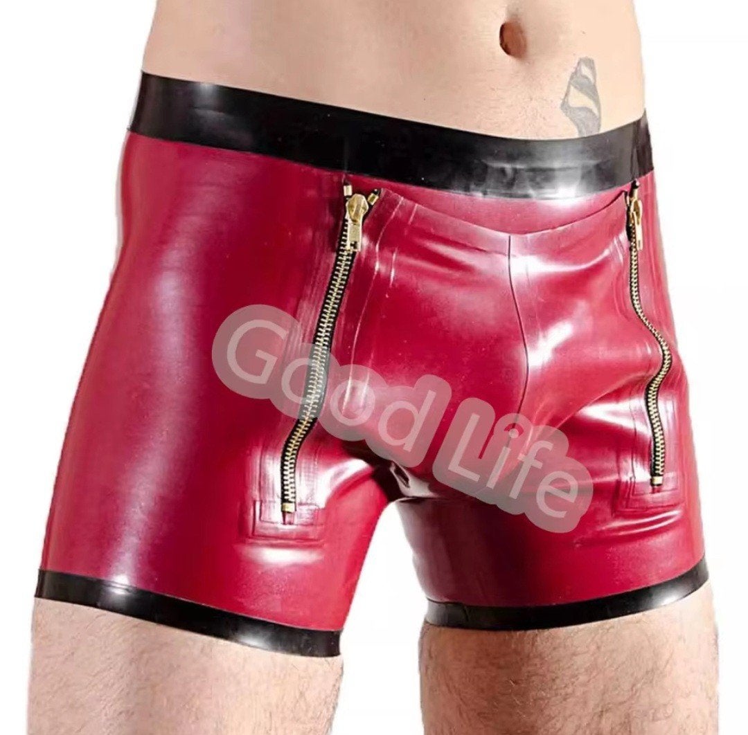Mooie Latex Rubber Short met Ritsen, op Maat, Kleding | Heren, Verzenden, Boxer