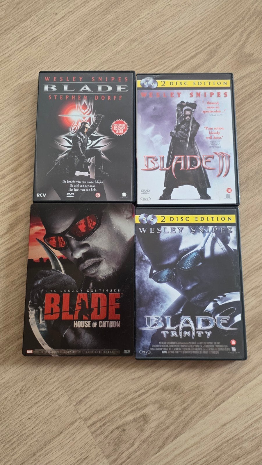 Blade Series DVD Boxset - Steelbook en reguliere edities, Gebruikt, Vanaf 16 jaar, Actie, Ophalen of Verzenden