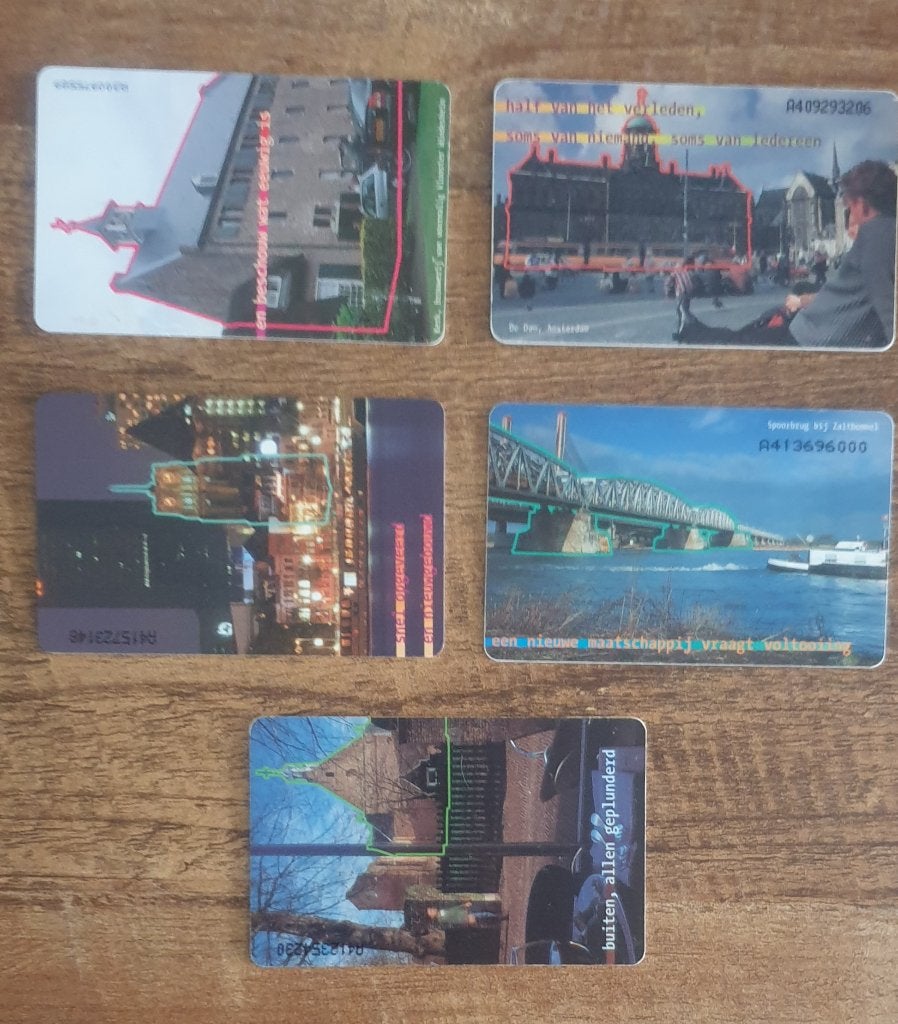 Set 5 telefoonkaarten Historie, gebruikt, Ophalen of Verzenden, Nederland