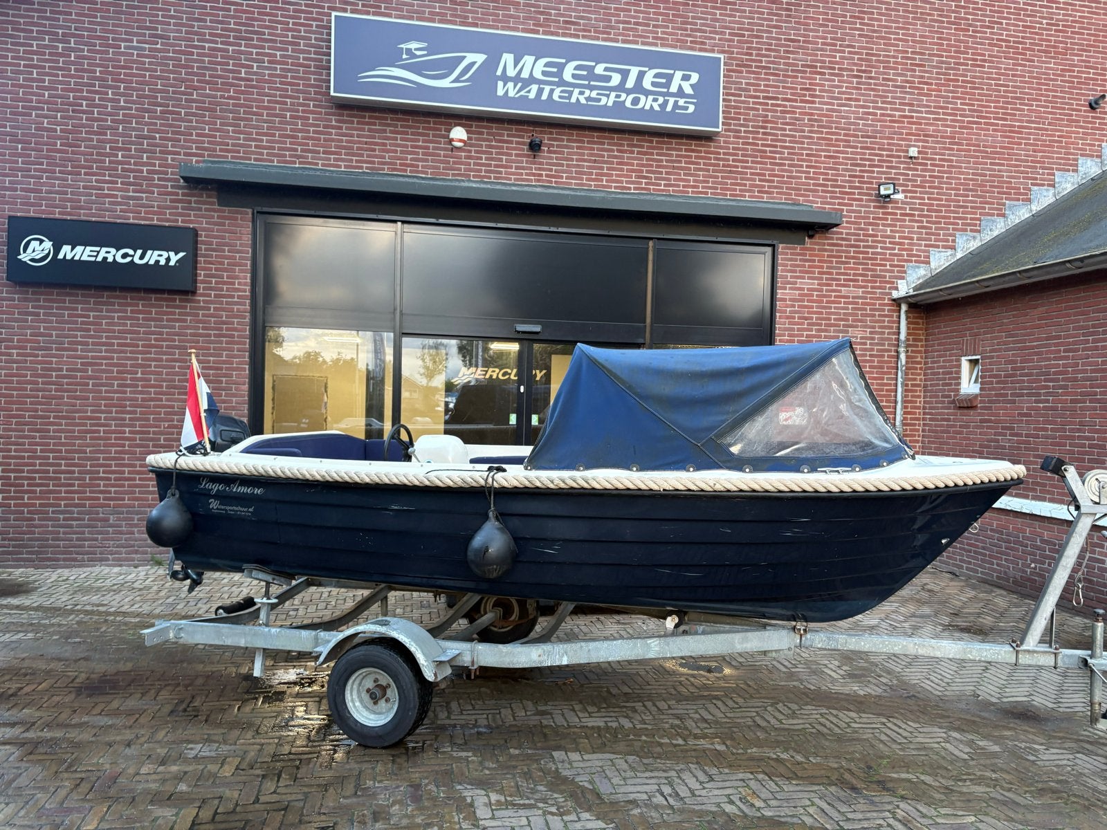 Lago Amore Sloep met 20pk Mercury Buitenboordmotor, Watersport en Boten, Sloepen, Ophalen, Gebruikt, Lago Amore, Buiskap