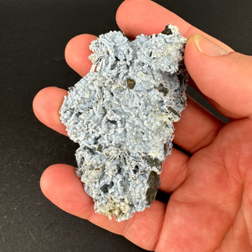 Blauwe Chalcedoon uit Aurangabad, Maharashtra, India, Ophalen of Verzenden, Mineraal