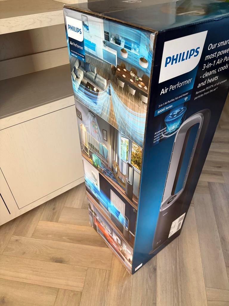 Philips Air Performer 8000 Series 3-in-1 Luchtreiniger, Verzenden, Ventilator met afstandsbediening, Nieuw, Torenventilator