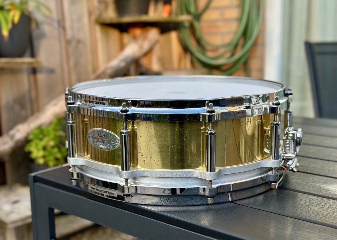 Pearl Free Floating Snare Brass 14x5 - Uitstekende staat, Ophalen of Verzenden, Zo goed als nieuw, Pearl