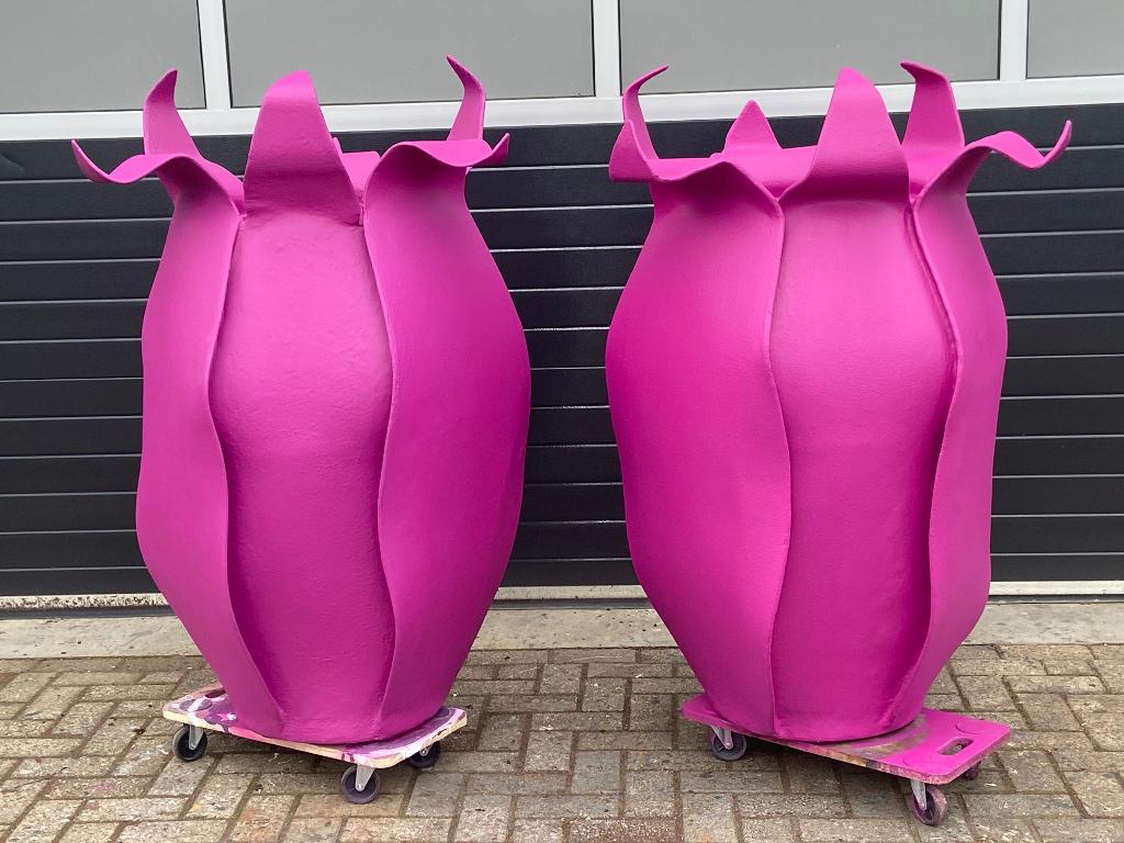 Unieke Plantenbakken Potten, Tuin en Terras, Bloembakken en Plantenbakken, Kunststof, 100 cm of meer, Rond, Ophalen of Verzenden