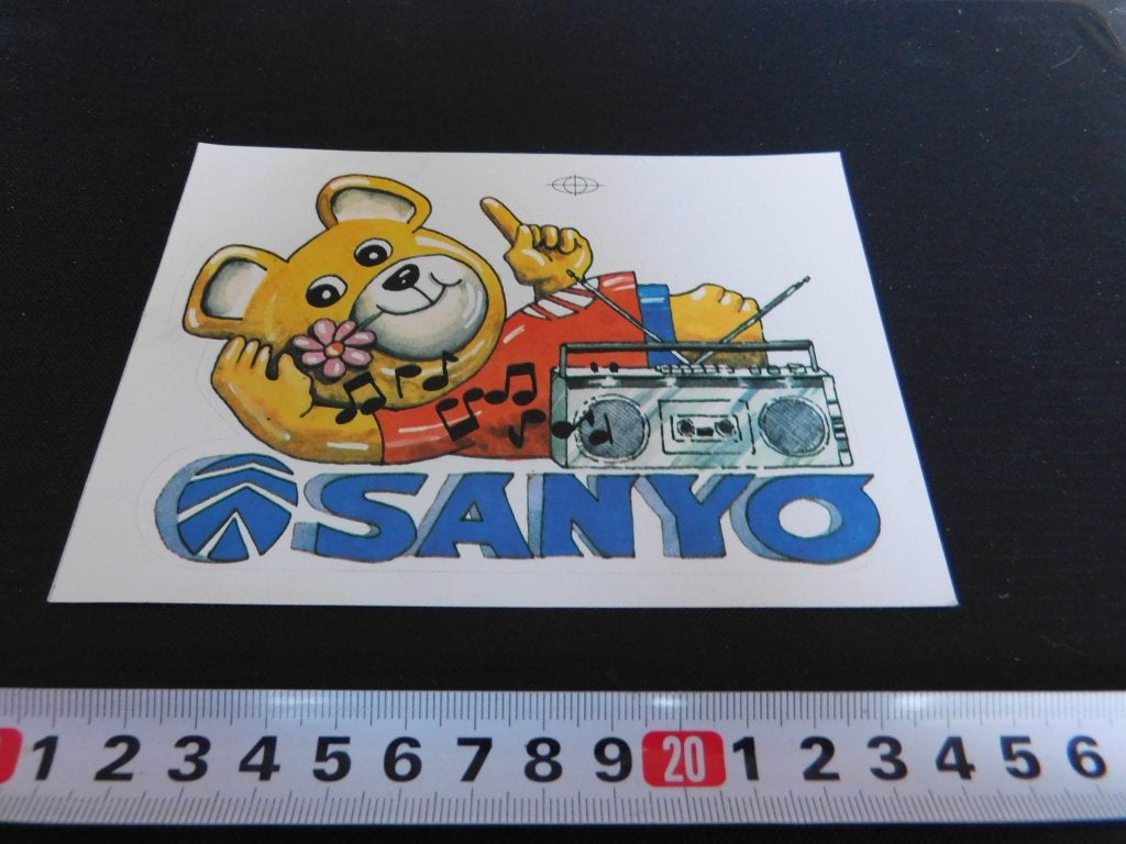 sticker SONYO  Radio cassette recorder *, Ophalen, Zo goed als nieuw