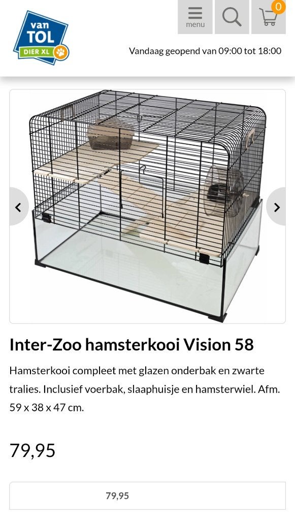 Knaagdierenkooi, Minder dan 60 cm, Kooi, Minder dan 75 cm, Ophalen of Verzenden