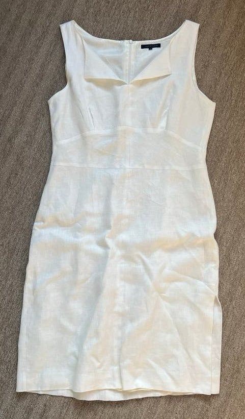 Tommy Hilfiger witte linnen jurk, Maat 38/40 (M), Wit, Ophalen of Verzenden, Zo goed als nieuw
