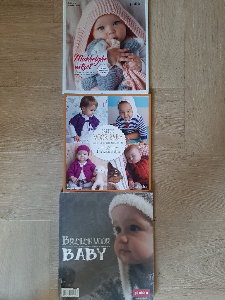 3 brei boekjes voor baby's, Hobby en Vrije tijd, Ophalen of Verzenden, Zo goed als nieuw, Breien, Patroon of Boek