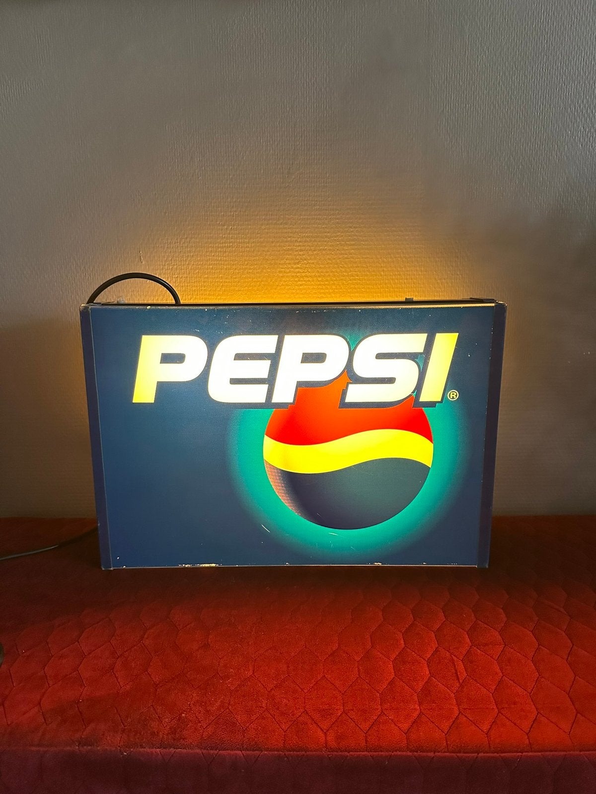 Werkende Pepsi lichtbak reclame, Ophalen of Verzenden, Zo goed als nieuw, Lichtbak of (neon) lamp