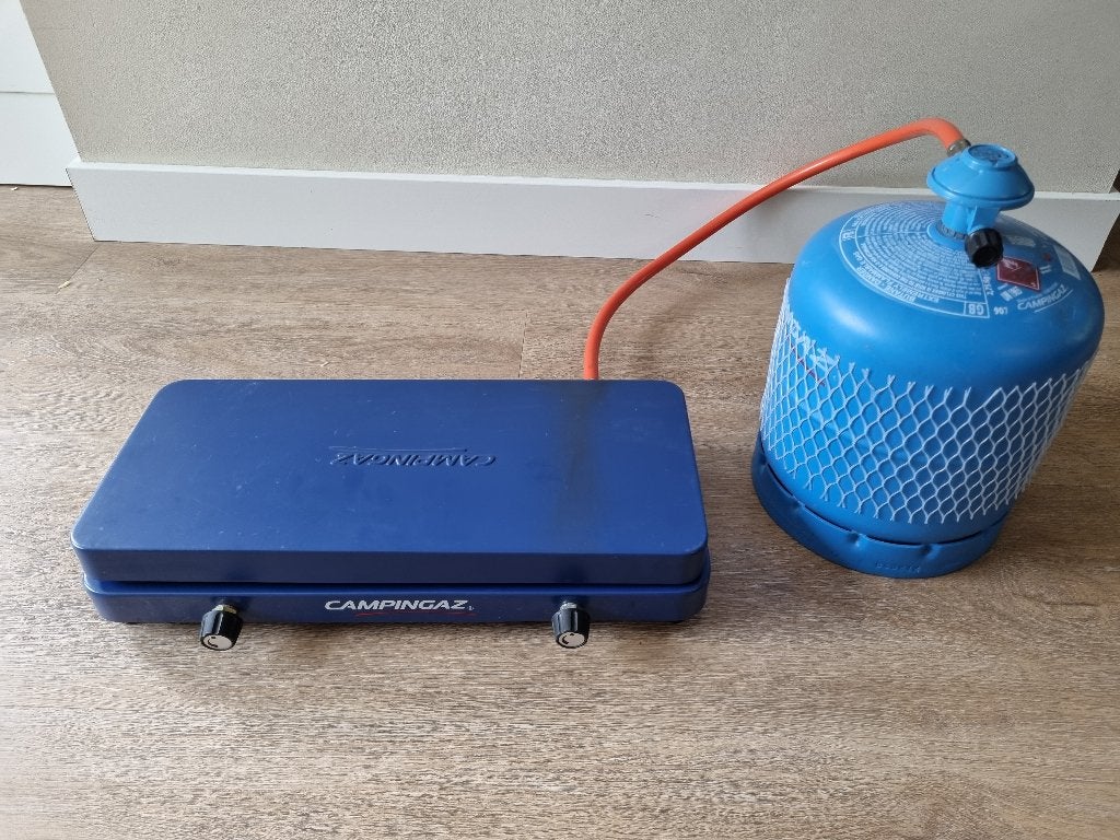 campingaz kookstel en gasfles 2,75 kg, 907, Caravans en Kamperen, Ophalen, Gebruikt