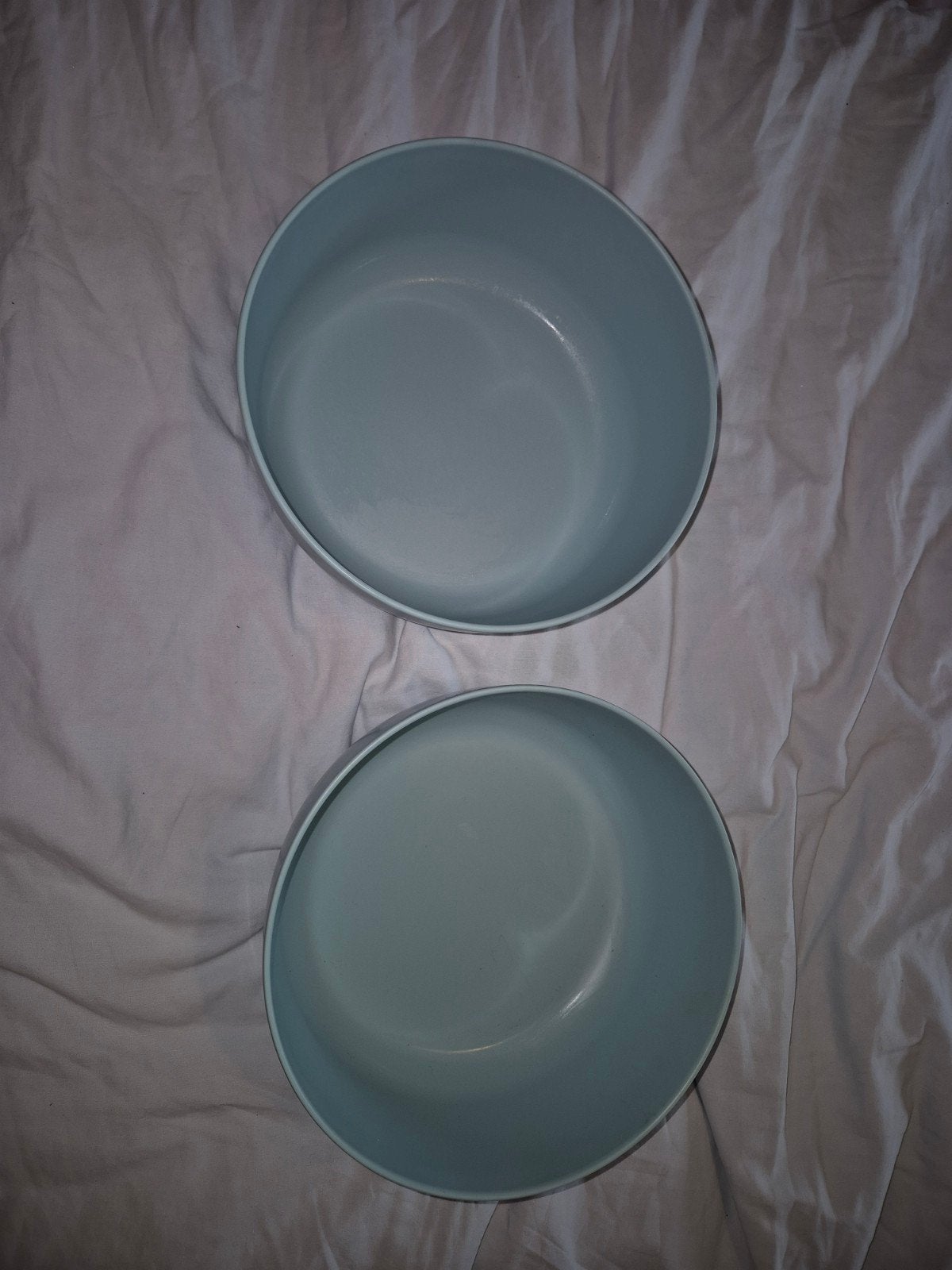 Set van 2 RoyalVKB schalen- Lichtblauw, Huis en Inrichting, Ophalen, Kunststof, Schaal, Vaatwasserbestendig
