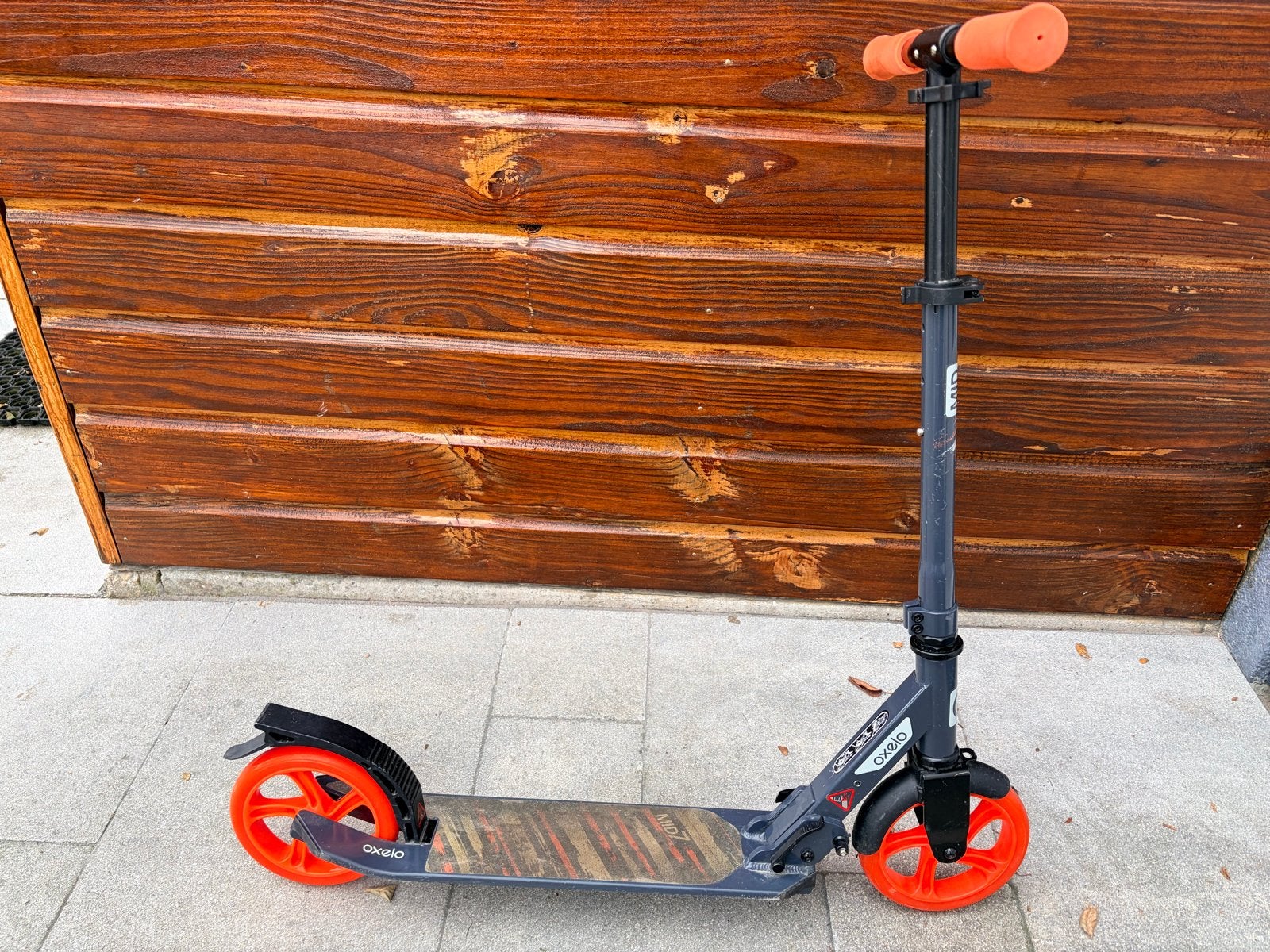 Opvouwbare Oxelo Town 7 XL step - Grijs/Oranje, Fietsen en Brommers, Ophalen of Verzenden, Gebruikt, Gewone step