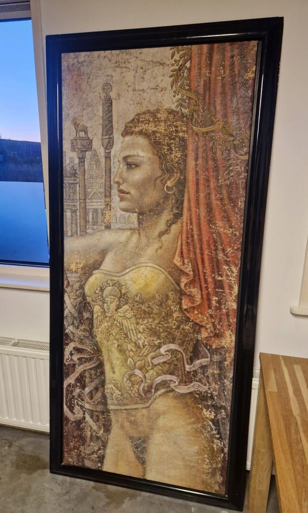 Enorm klassiek schilderij – elegante vrouw in Griekse stijl, Ophalen