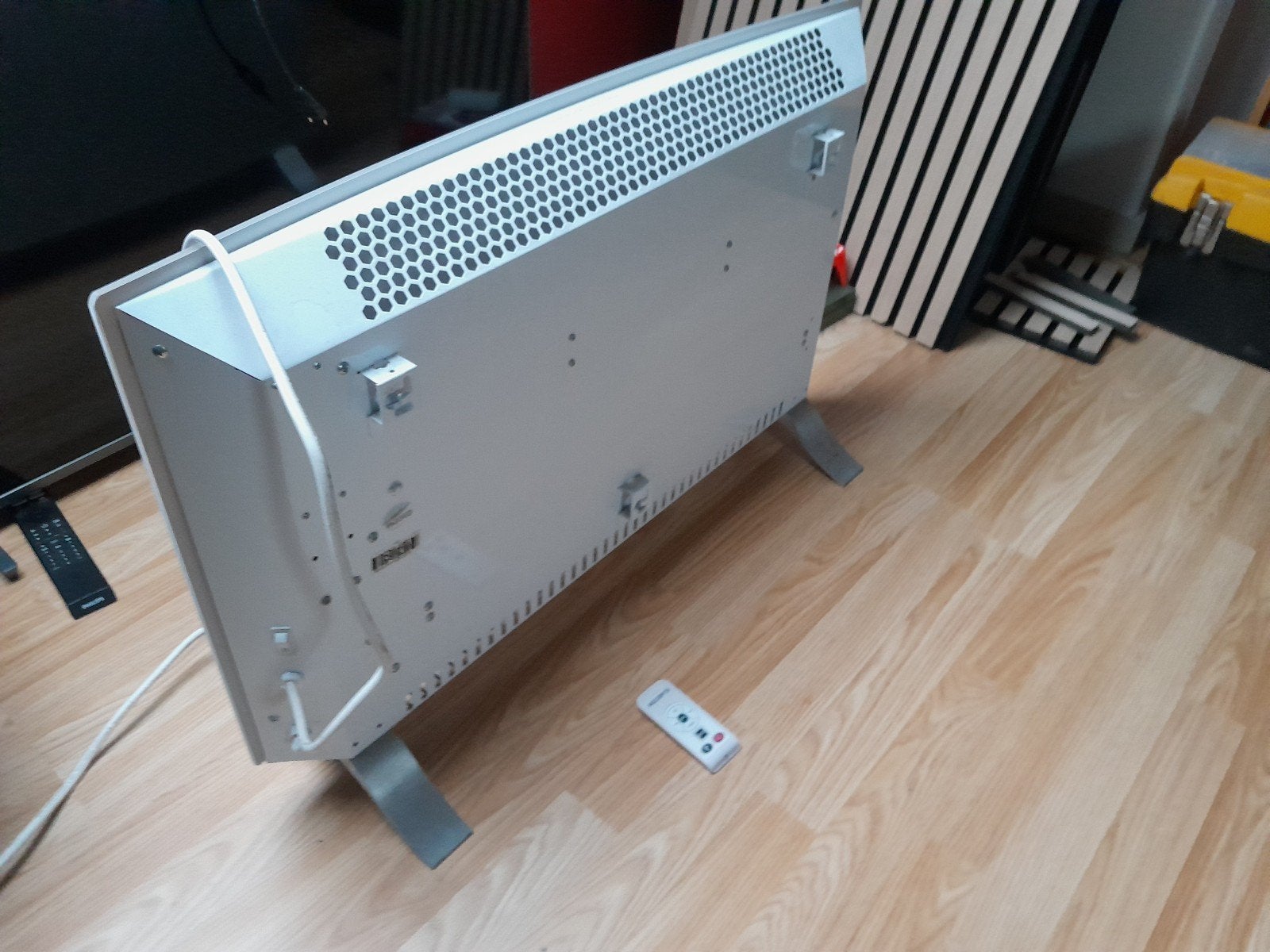 Klarstein Glaspaneel Kachel - Wit, Gebogen, 1000/2000W, Ophalen, 30 tot 80 cm, Kachel, Zo goed als nieuw